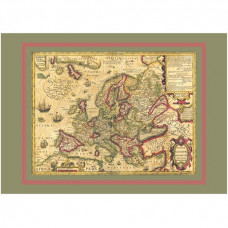 Реплика старинной карты НОВАЯ ЕВРОПА (64*44см) без багета