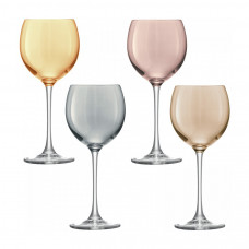 Набор бокалов для вина polka, 400 мл, разноцветный, 4 шт.