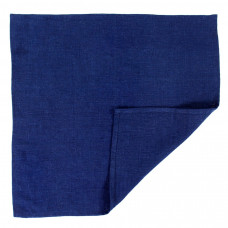 Салфетка сервировочная из умягченного льна темно-синего цвета, 45х45 см