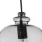 Лампа подвесная grace, 25х?21 см, дымчатое стекло, черный цоколь
