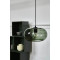 Лампа подвесная kobe, 17х?30 см, зеленое дымчатое стекло, черный цоколь