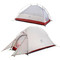 Палатка Naturehike Сloud up 1 NH18T010-T одноместная  с ковриком , серо-красная, 6927595730522